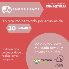 JP ámbar x250cc tapa inviolable x10 unidades - La Casa de los Mil Envases S.A.