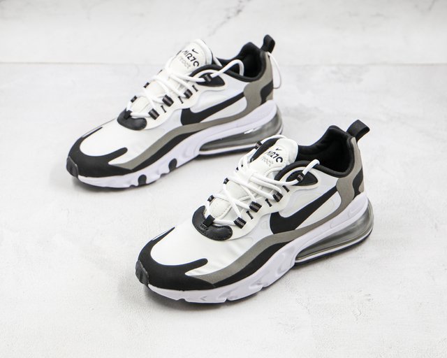 Nike Air Max 270 React White Black Metallic Pewter