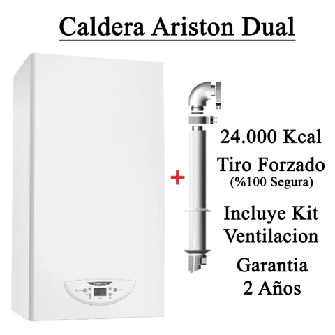 Caldera Ariston Dual 24.000 Kcal Tiro Forzado