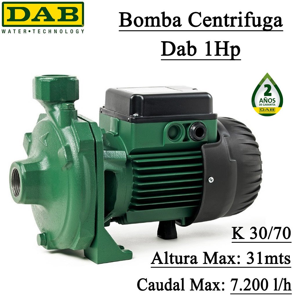 Bomba Centrifuga Dab 1Hp K 30/70 Monofasica