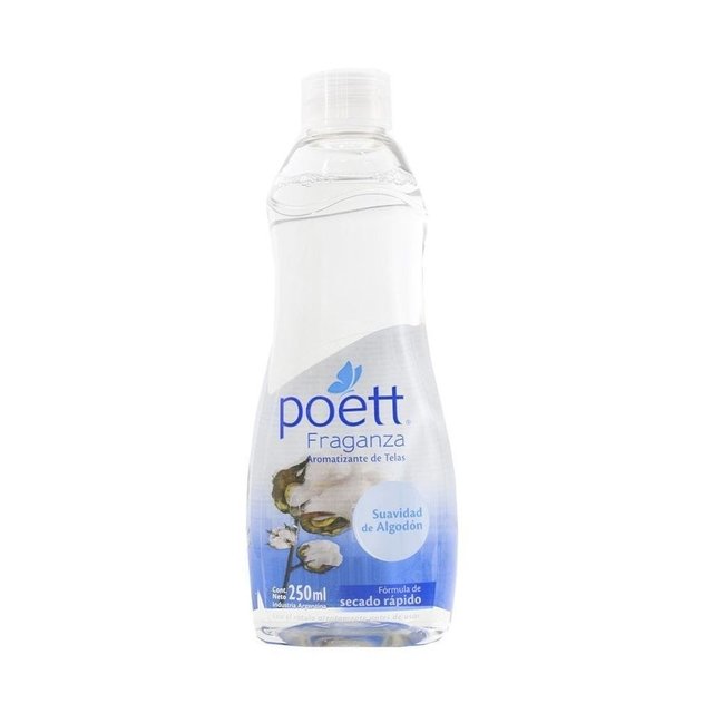Perfume P/Ropa Poett Fraganza Repuesto x 250 ml Suavidad Algodón