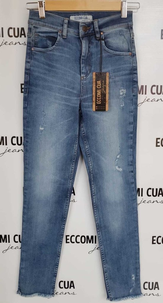 Jean Eva Mid Blue Eccomi Cua