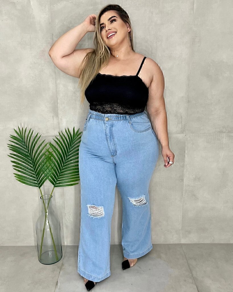 CALÇA WIDE LEG PLUS SIZE OLÍVIA