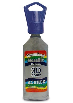 Tinta Dimensional Relevo 3D Metallic Acrilex 35ml ref. 12312 - comprar online