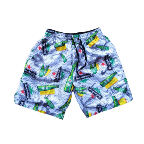 short de praia da heineken