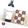 Presente Vinho Arte 750ml e 12 Brigadeiros de Chocolate Belga
