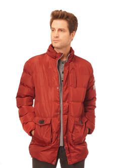 Campera de hombre inflada sin capucha bordo - comprar online