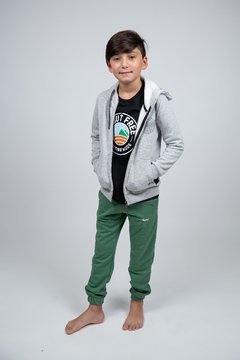 campera frisa cuello alto gris en internet
