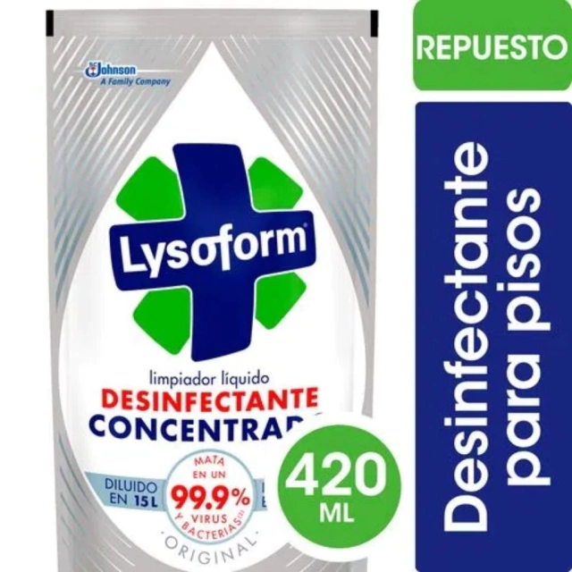 Repuesto Limpiador Líquido Lysoform Desinfectante Concentrado x420ml