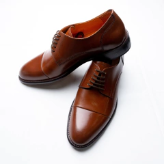 ZAPATOS CUERO MARRON OCRE - tienda online