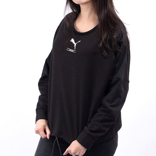 BUZO PUMA NU-UTILITY CREW SWEAT NEGRO MUJER