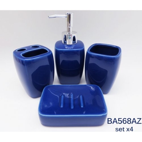 Set baño x4 Azul