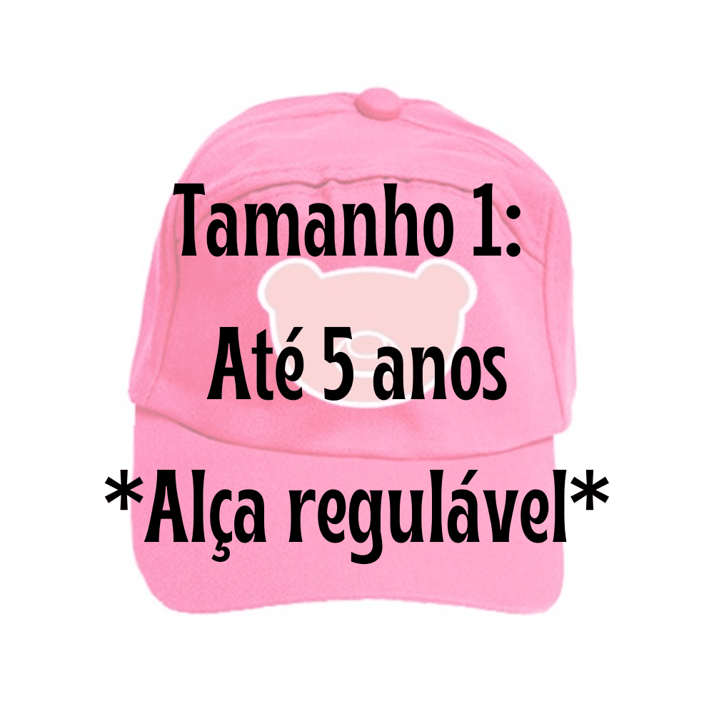 Boné aventureira rosa infantil até 5 anos