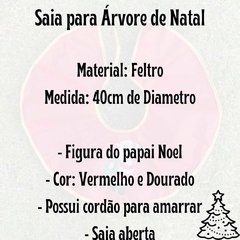 Base Saia para Arvore de Natal 40cm com Papai Noel Base Saia para Arvore de Natal 40cm com Papai Noel