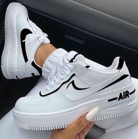nike force preto e branco