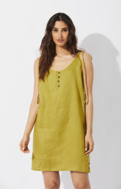 VESTIDO BIT LINO PISTACHO