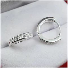 Aros Plata 925 10mm 2 Gr Piedras Importados A60 en internet