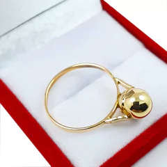 Anillo Oro Rojo 18kts Bolita 2,2 Gramos en internet