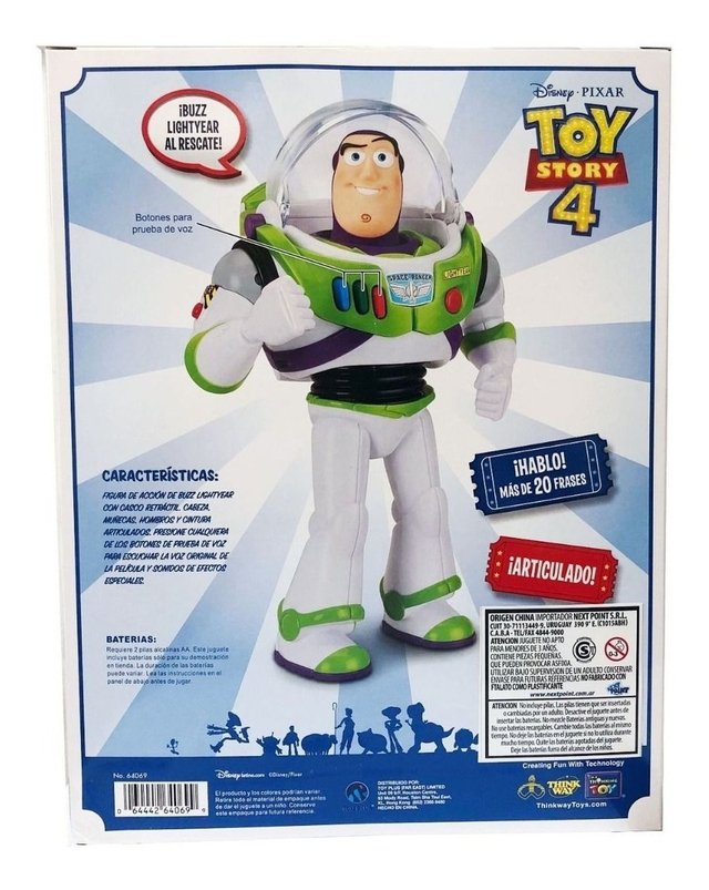 Toy Story 4 Buzz Lightyear Habla 20 Frases. Nex Point.