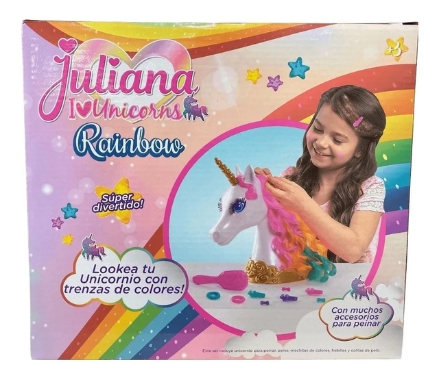Cabeza De Unicornios Para Peinar Rainbow  Juliana