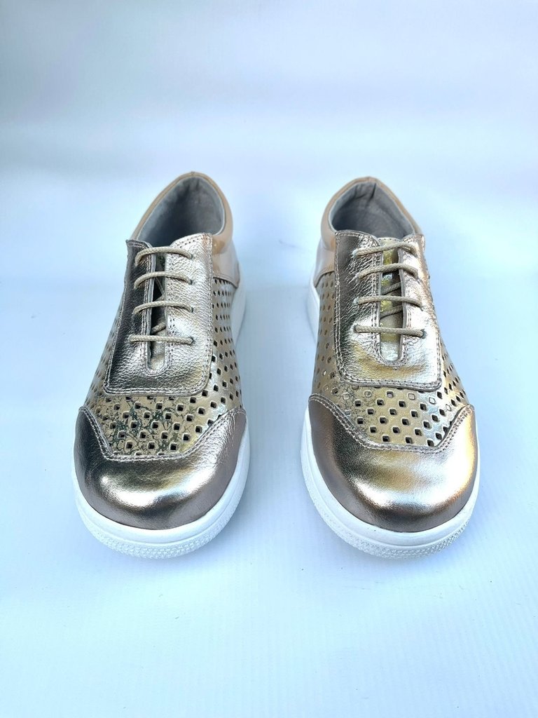 Zapatilla de cuero combinada Gina Ferrari (1010)