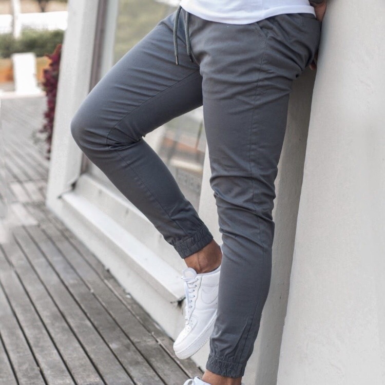 Pantalón jogger de tela para hombre color gris Bolf 0011 GRIS