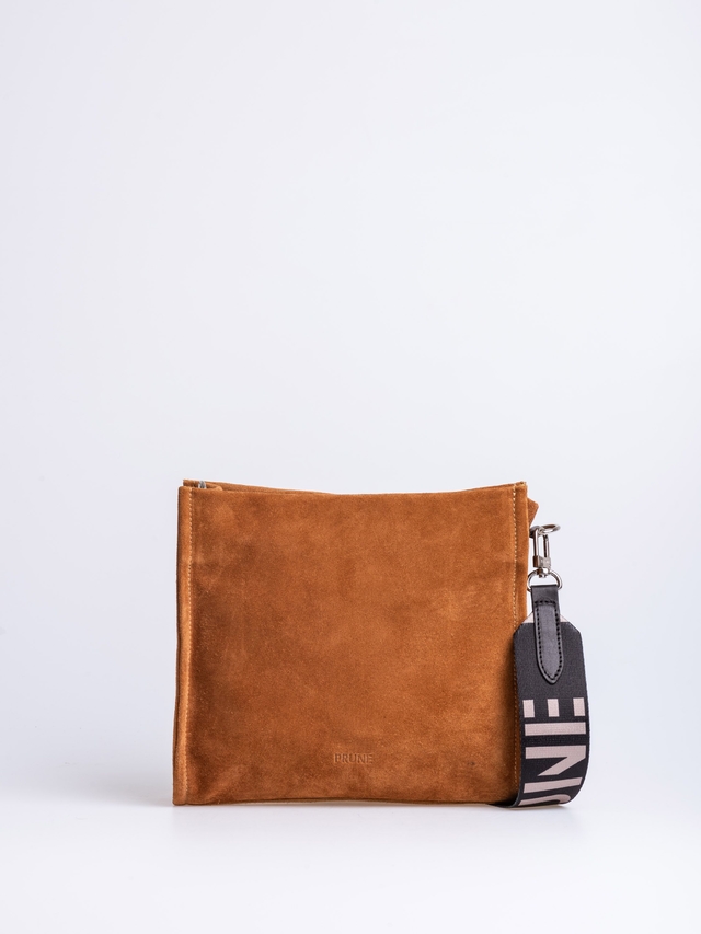 MORRAL CERDEÑA EN CUERO GAMUZA- PRUNE - topmarketbahia