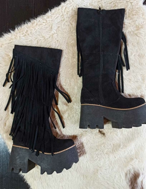 ABRIL - BOTA BUCANERA LARGA CON FLECOS NAHLA - LIQUIDACION DISCONTINUOS