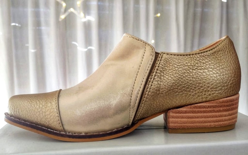 Zapato Botineta taco bajo sin taco cómodo oficina diseño elegante Fo