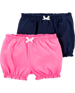 Carter's Pack 2 Shorts Rosa y Azul