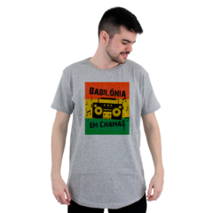 Camiseta Long Cinza - Babilônia em Chamas
