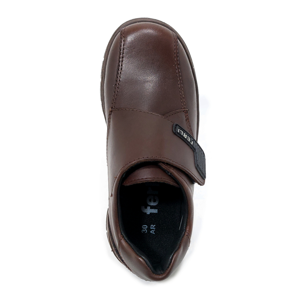 mineral navegación fiabilidad Zapatos Escolares Varon Colegial Velcro Cuero Ferli 210010 (FE210010)