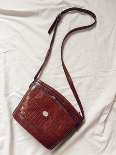 Bolsa couro vintage textura forrada alça regulável   - comprar online