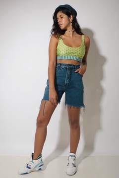 Bermuda jeans cintura mega alta vintage 