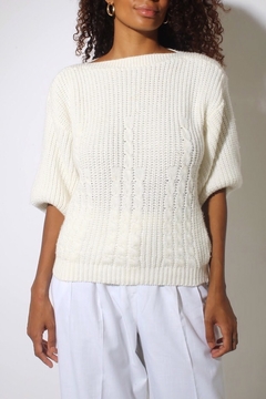 Tricot grosso manga bufante vintage - comprar online