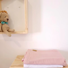 Manta GASA 100% algodón ROSA PÁLIDO