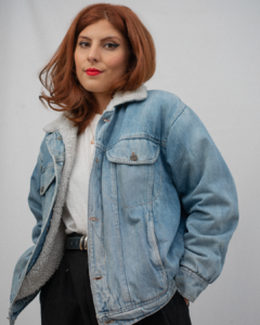 Jaqueta jeans vintage forrada - comprar online