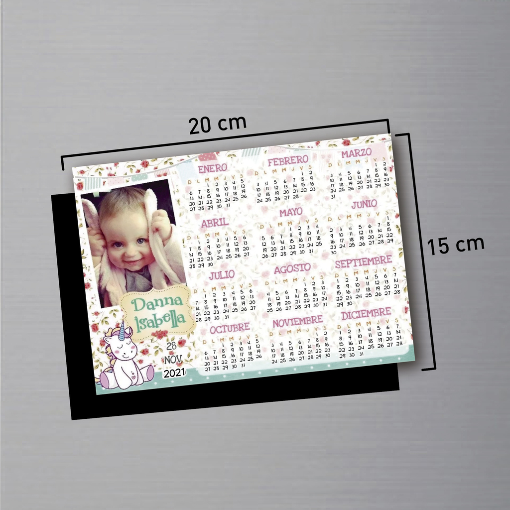 Imán Calendario Almanaque Diseño Personalizado - Imantados - 20x15 Cm
