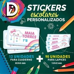 Etiquetas Escolares Personalizadas Útiles Stickers