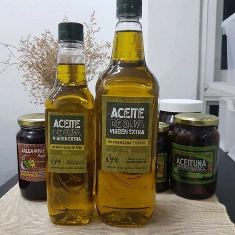 500 cc Aceite de oliva virgen extra "Coop Cuchiyaco"
