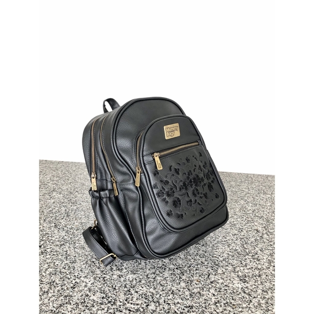 Mochila Maternal Mini Olivia Bordada flores