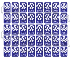 Adesivo Interno Ano Volkswagen
