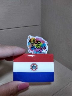 Adesivo Resinado Bandeira do Paraguai