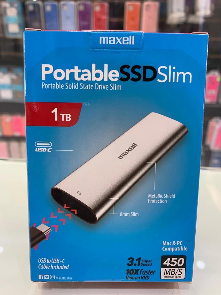 DISCO SOLIDO EXTERNO PORTATIL SSD MAXELL USB TYPE-C 1TB