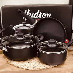 Batería de cocina de 5 piezas de aluminio Hudson