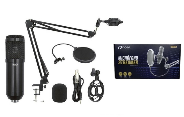 Microfono Pc Gamer Streaming Streamer Condensador Profe Noga ST-800
