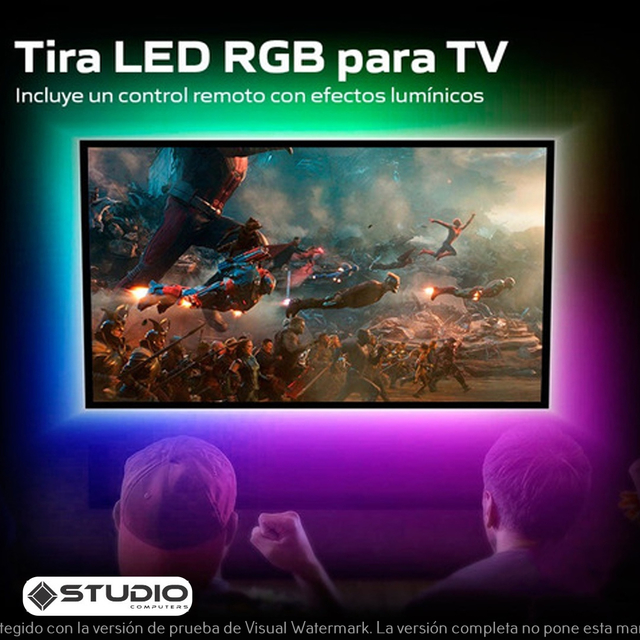 Tira Luces Led RGB 5050 Usb 2.5 Metros Decoración Gamer Tv Pc