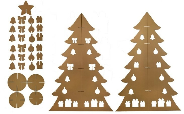 Arvore de Natal Em Papelão Montar e Colorir Arvore de Natal Em Papelão Montar e Colorir
