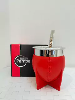 MATE PAMPA XL ROJO CON BOMBILLA