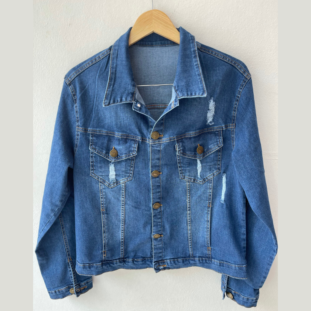 Campera de jean elastizada